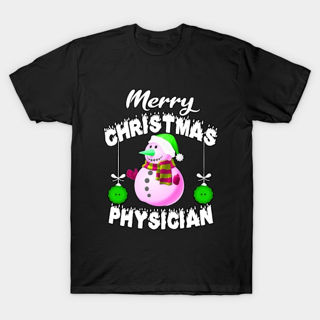 Merry Christmas  Physician  Funny Gift Pajama Christmas T-Shirt by Emma-shopping